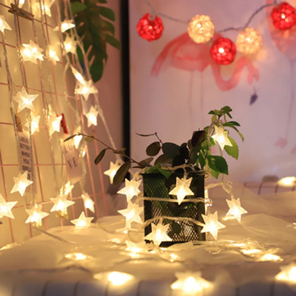 Star Fairy Lights Garland | 1.5m to 10m Christmas, Wedding & Party Decor