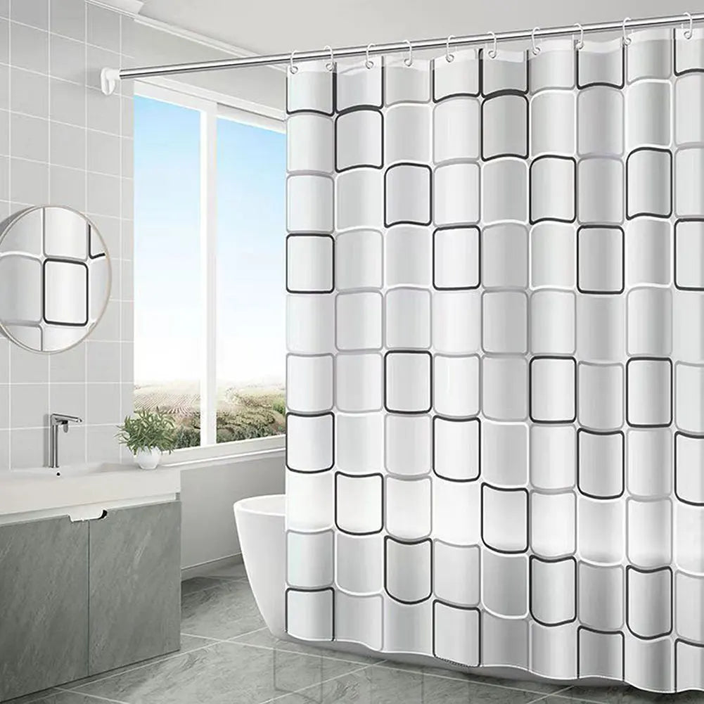 Waterproof PEVA Bathing Curtain | Modern Home Decorative Bathroom Cover