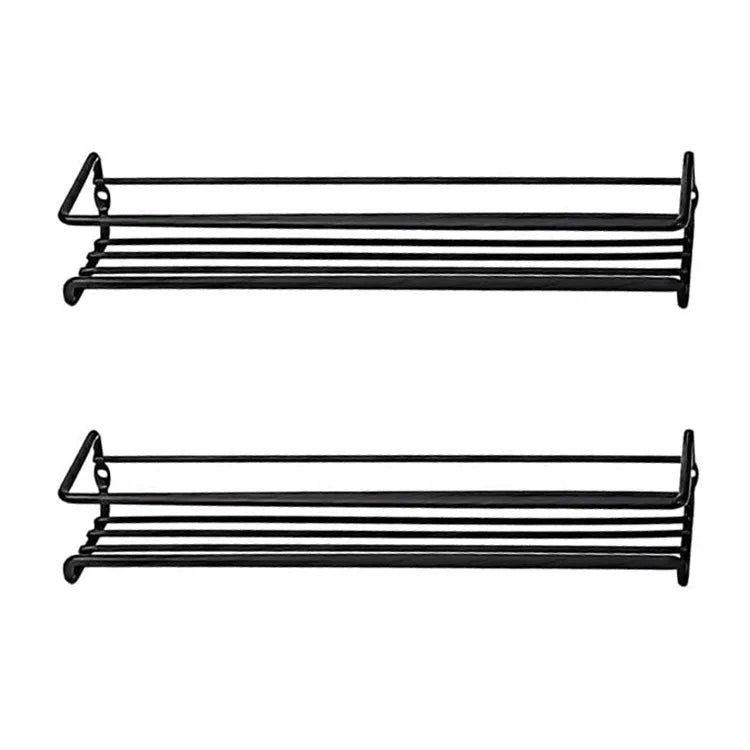 Modern Iron Storage Rack | Wall Mount Kitchen Spice & Bathroom Caddy