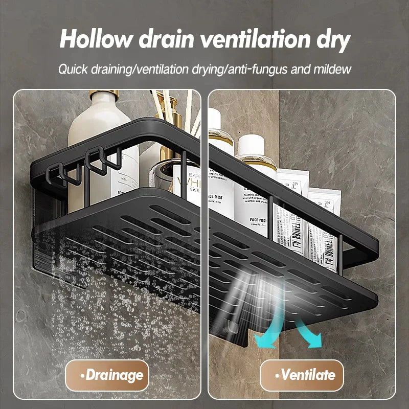 Heavy Duty Stainless Steel Suction Shower Shelf