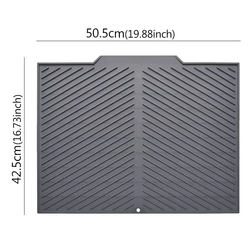 Multipurpose Silicone Drain Mat | Bar Sink & Kitchen Utensil Drying Pad