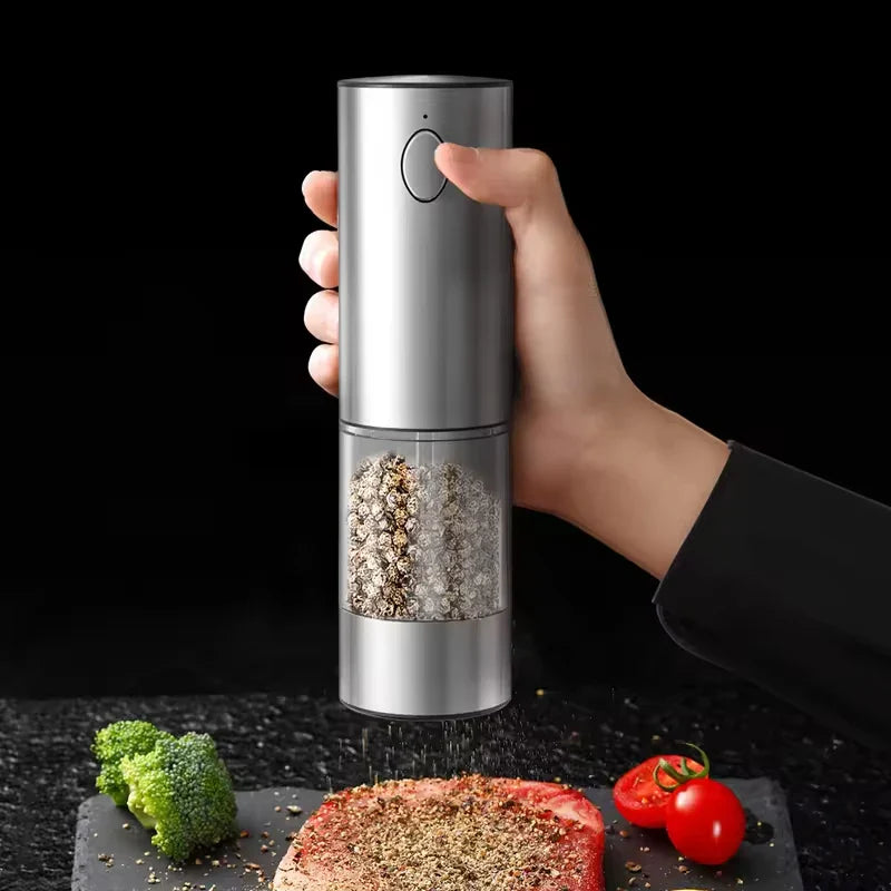 USB Rechargeable Automatic Salt & Pepper Grinder | Adjustable Coarseness
