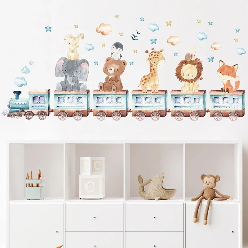 Cute Bear & Fox Africa Animal Wall Stickers | Nursery & Kids Room Home Decor