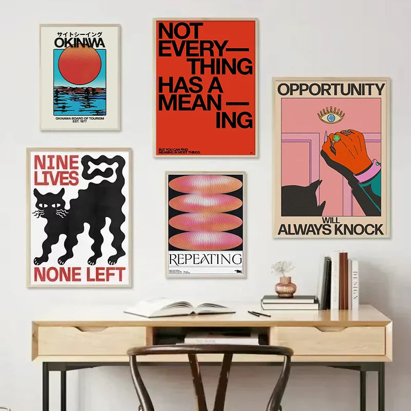 Japan Okinawa Green Willow Tree Canvas Poster | Abstract Wall Art Prints