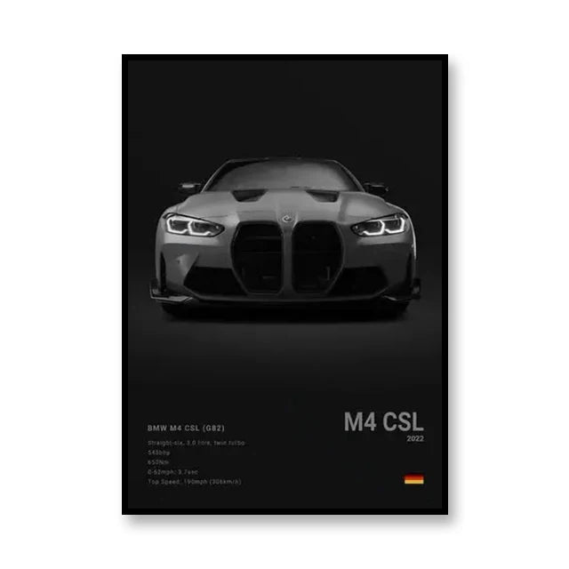 Famous Brand Cars Decorative Mural | SVJ GT3RS 918 M5CS Canvas Poster Gift