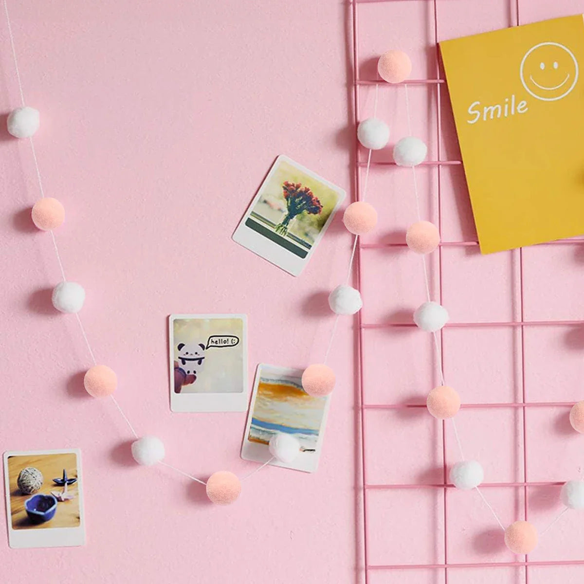 Felt Ball String Ornaments | 2M Pompom Garland for Wall & Nursery Decor