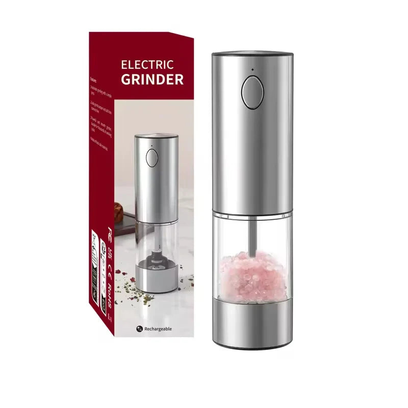 USB Rechargeable Automatic Salt & Pepper Grinder | Adjustable Coarseness