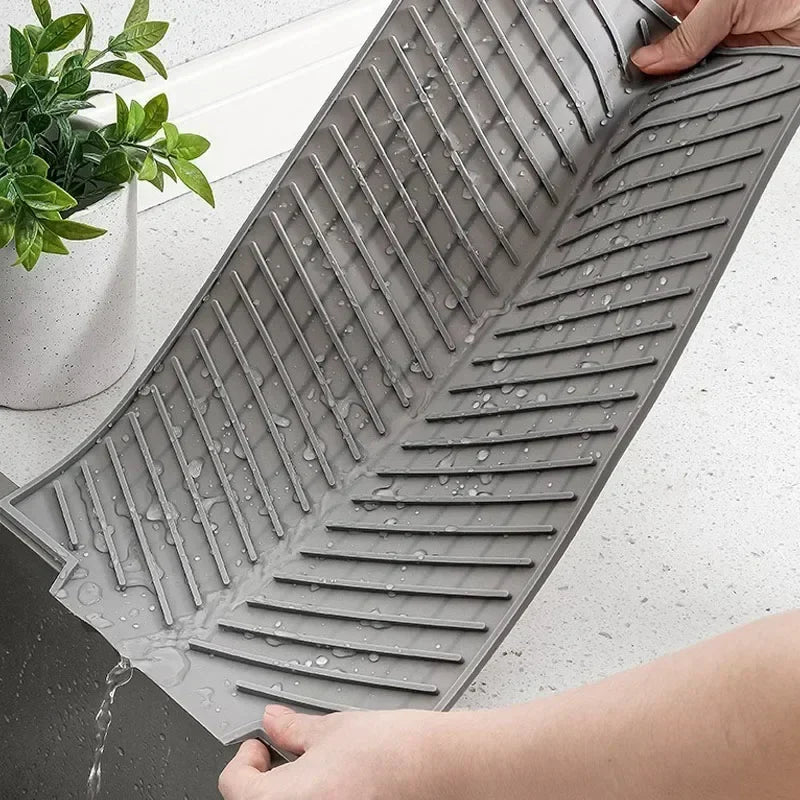 Multipurpose Silicone Drain Mat | Bar Sink & Kitchen Utensil Drying Pad