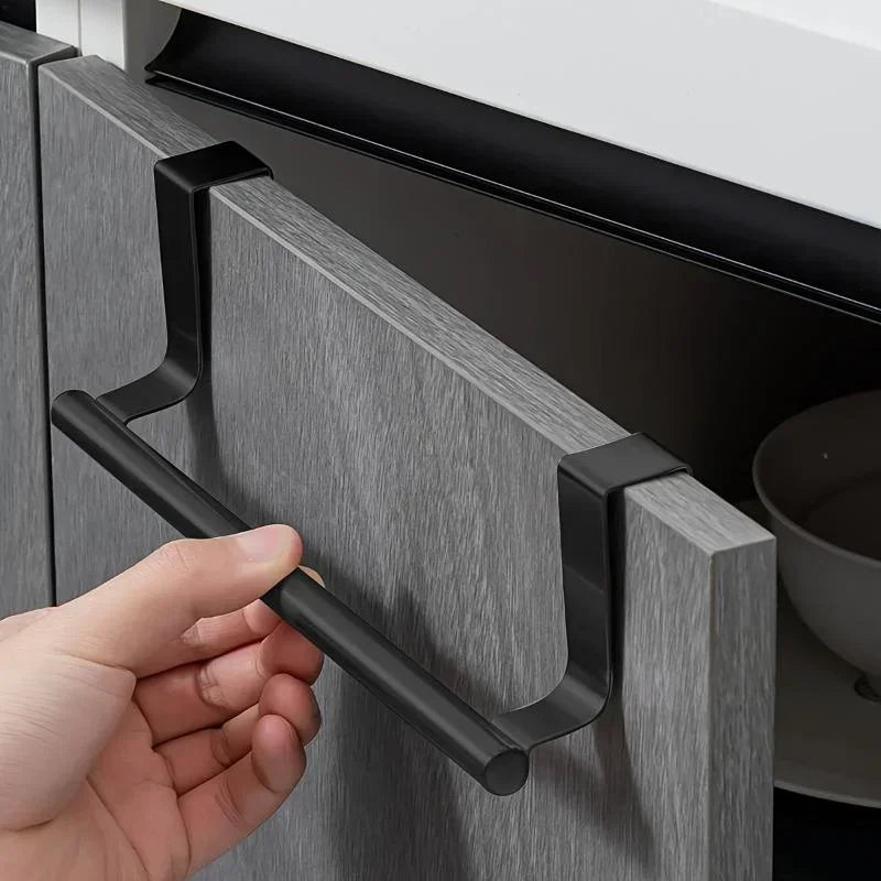 Space-Saving Metal Towel Hanger | Cabinet Door/Bathroom Storage Rack