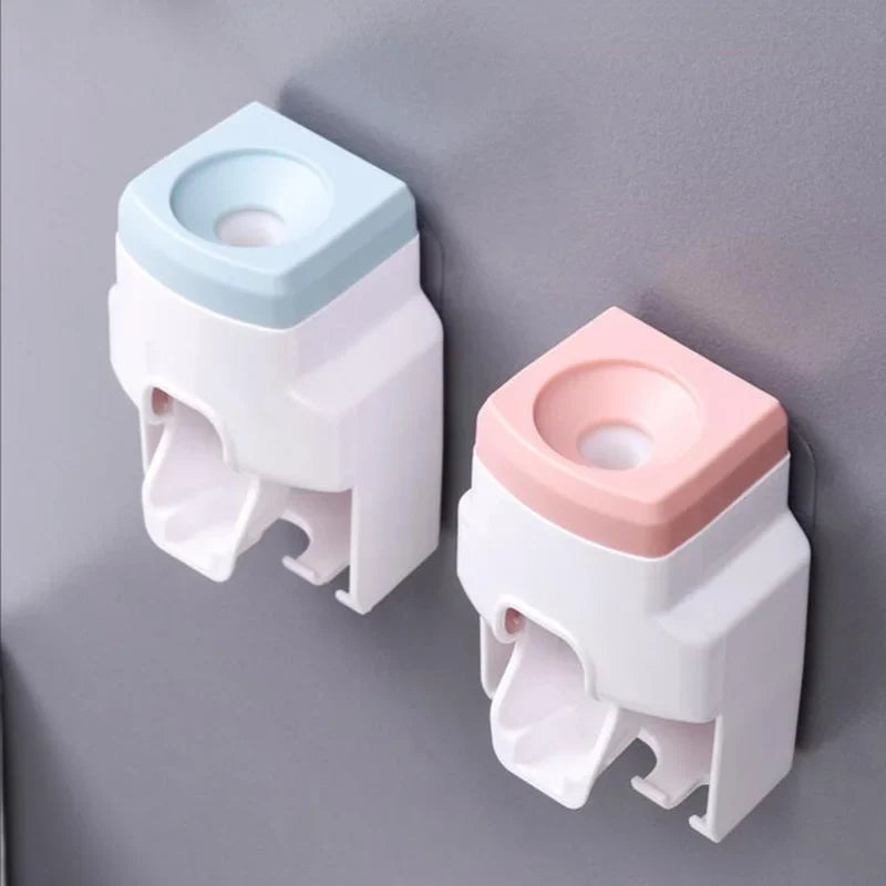 raceless Wall Mount Toothpaste Extruder | Automatic Dispenser & Holder Set