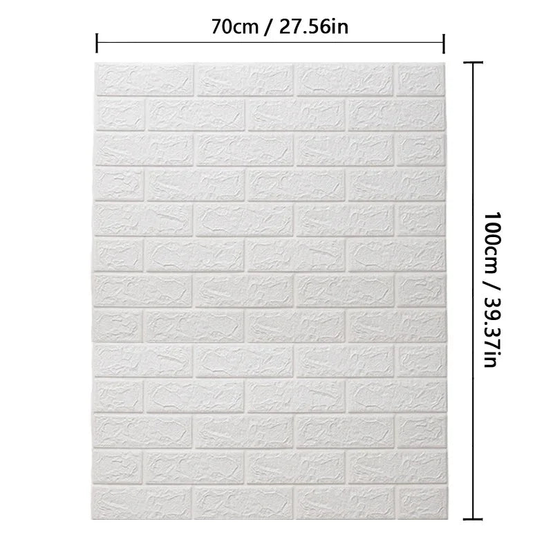 Modern Home Decor 3D Brick Wallpaper | Waterproof Self-Adhesive PVC Foam