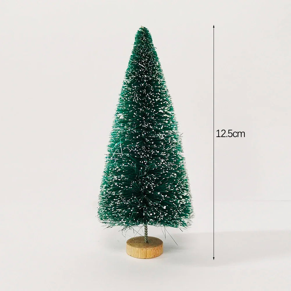 Tabletop Mini Christmas Tree Decoration Set | Small Sisal Pine Ornament