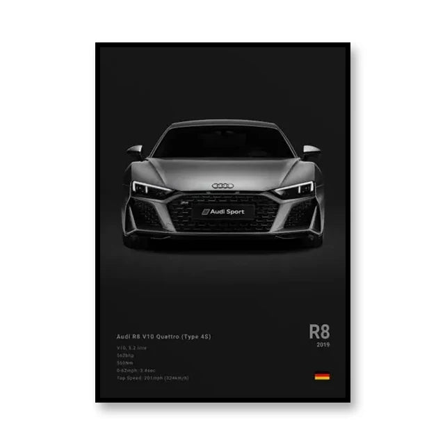 Famous Brand Cars Decorative Mural | SVJ GT3RS 918 M5CS Canvas Poster Gift