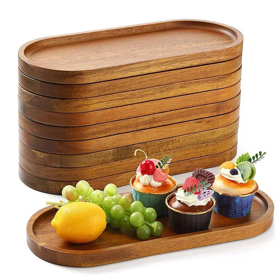 Multipurpose Solid Wood Food Tray | Snack, Fruit, & Bread Board Pallet