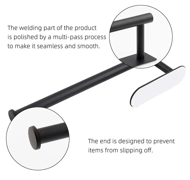 Kitchen & Bathroom Adhesive Paper Towel Hanger | Toilet Roll Dispenser