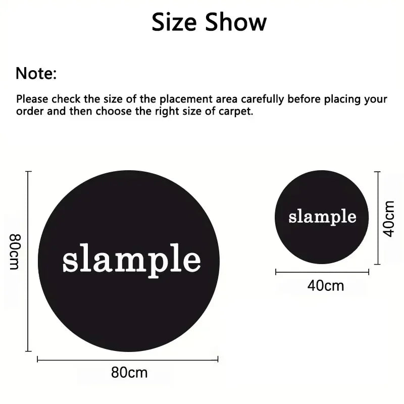 Cute Round CD Flannel Rug | Sofa Table Bedroom Floor Mat Home Decor