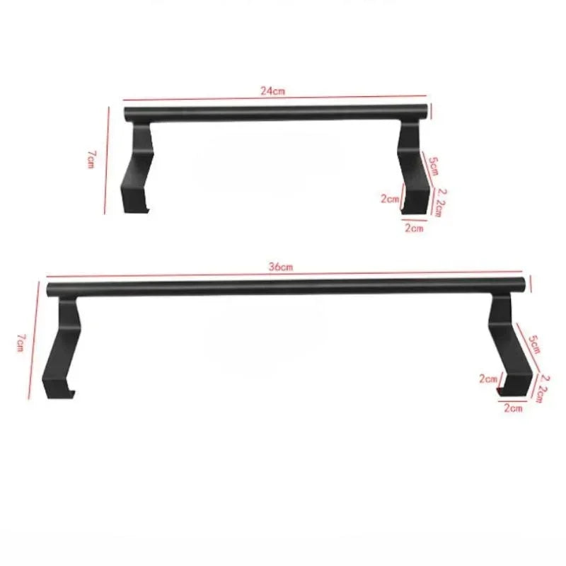 Space-Saving Metal Towel Hanger | Cabinet Door/Bathroom Storage Rack