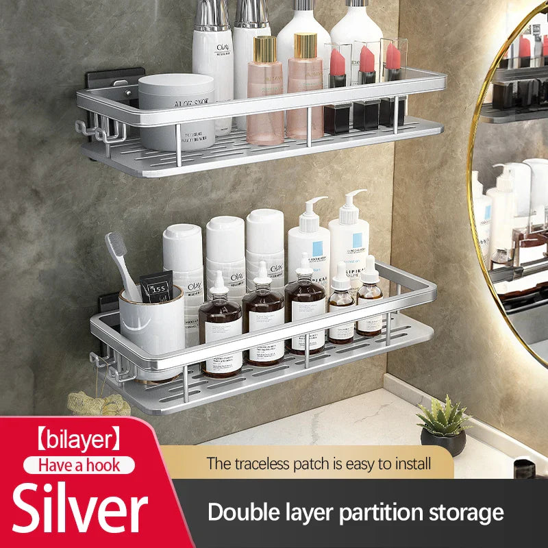 Heavy Duty Stainless Steel Suction Shower Shelf