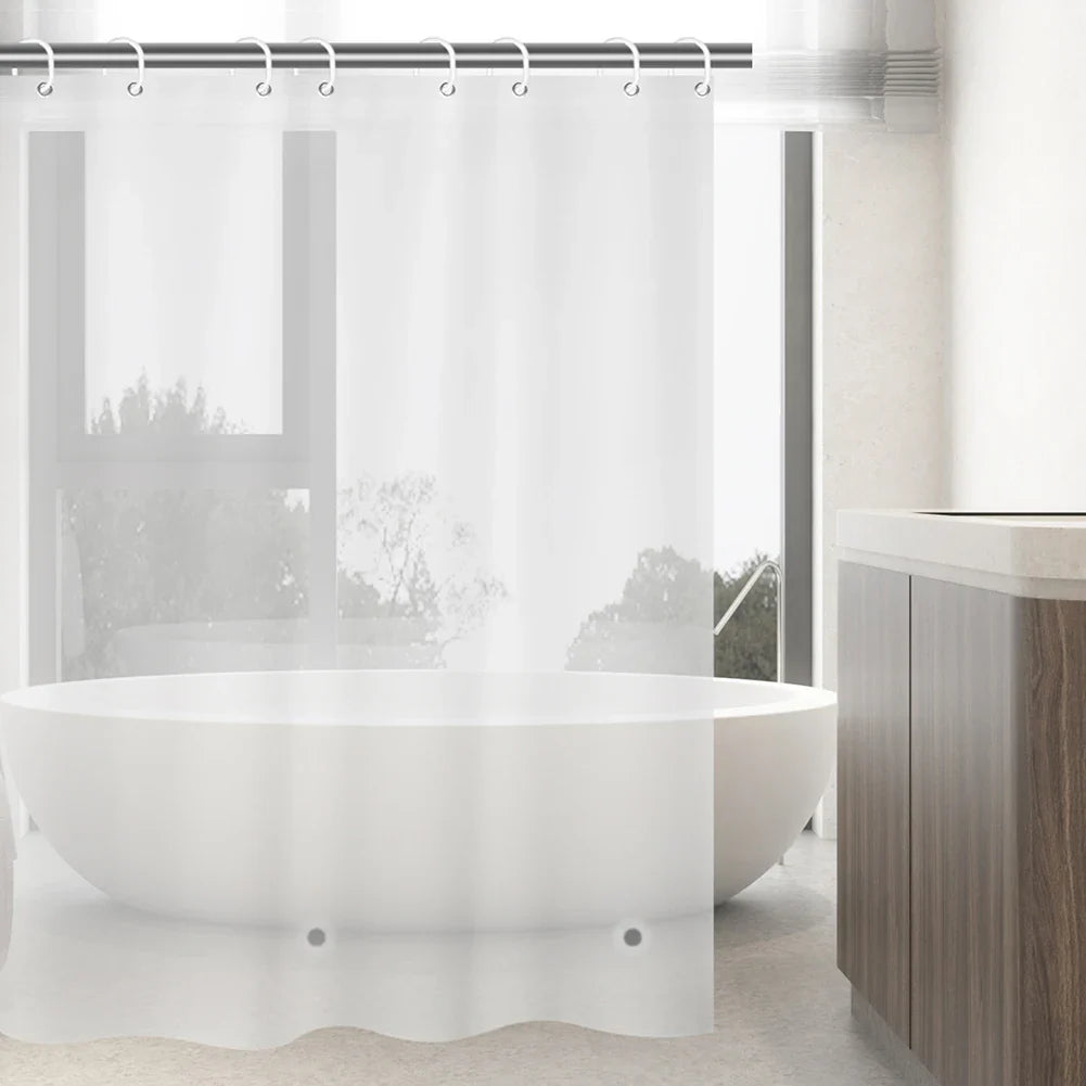 Durable Waterproof PEVA Bathroom Screen | White/Black/Clear Curtain