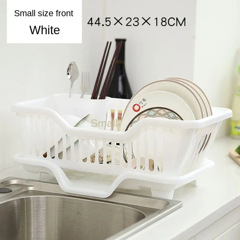 Kitchen Bowls & Plates Storage Rack | Countertop Dish Drainer with Board