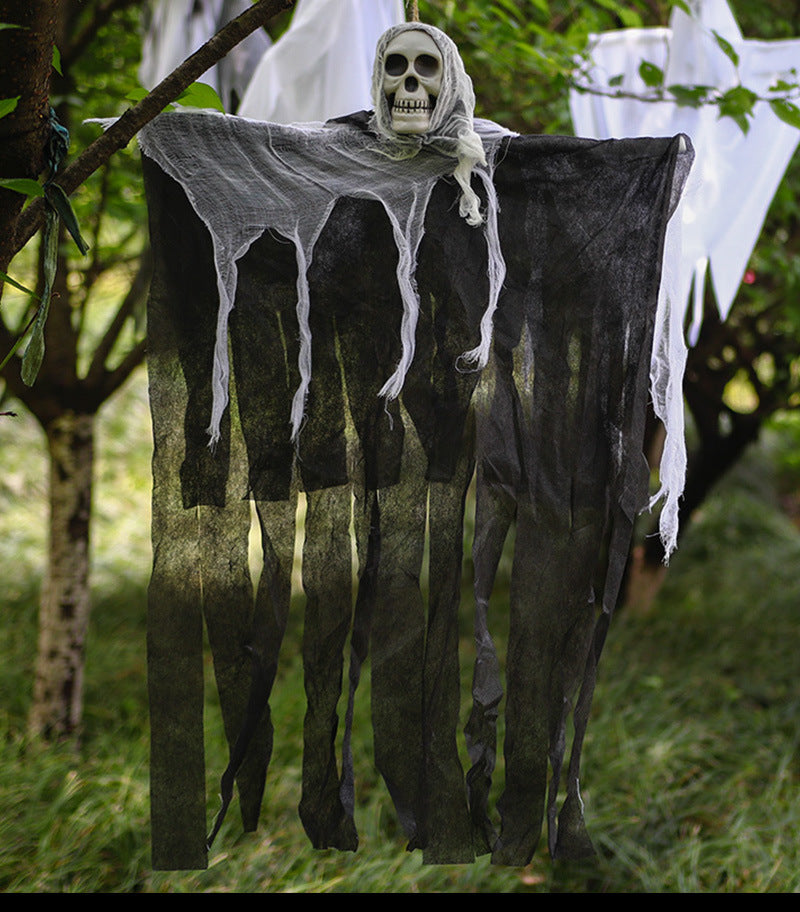 Halloween Skull Ghost Decoration | Haunted House Horror Hanging Prop